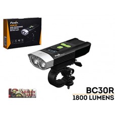 Fenix BC30R 2017 edition 1800 Lumens LED bike light  OLED display screen for the rest runtime and battery percentage  5200mAh rechargeable battery  USB charging cord and LegionArms sticker - B075CVH4WX